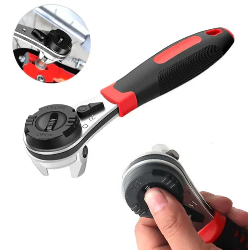 Llave de Carraca Ajustable Multifunción Ergonómica