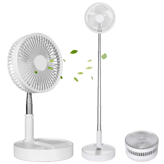 Ventilador de Mesa Retráctil Portátil Recargable